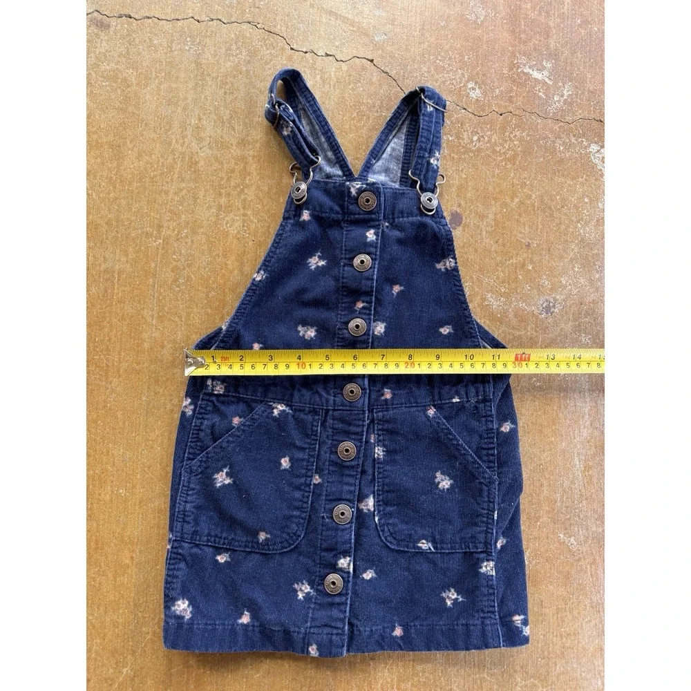 Oshkosh Shortall Jumpers Overalls Corduroy Skirt Floral Vestbak B'gosh Girl (4T)